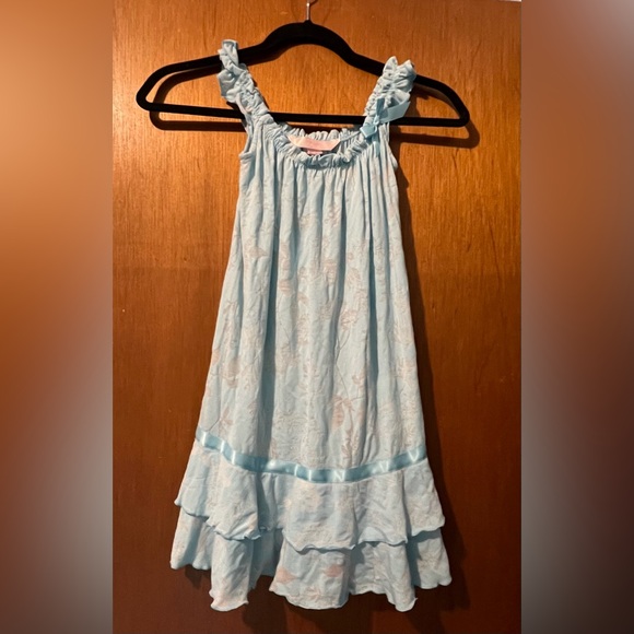 Victoria's Secret Other - Victoria’s Secret Angels Y2K Blue Floral Babydoll Nightgown Size XS with Ruffle